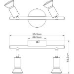 FG101 2 spot lampa 2xGU10 FORMA CORMEL1