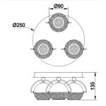 FG104 3R spot lampa 3xGU10 FORMA CORMEL1