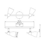 FG902 2 spot lampa 2xG9 FORMA CORMEL1