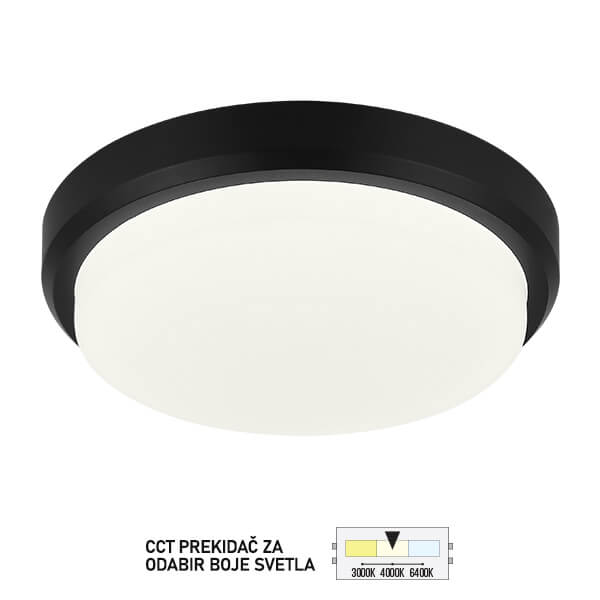 Spoljna LED plafonjera PS8301 BK SAGA LIGHT