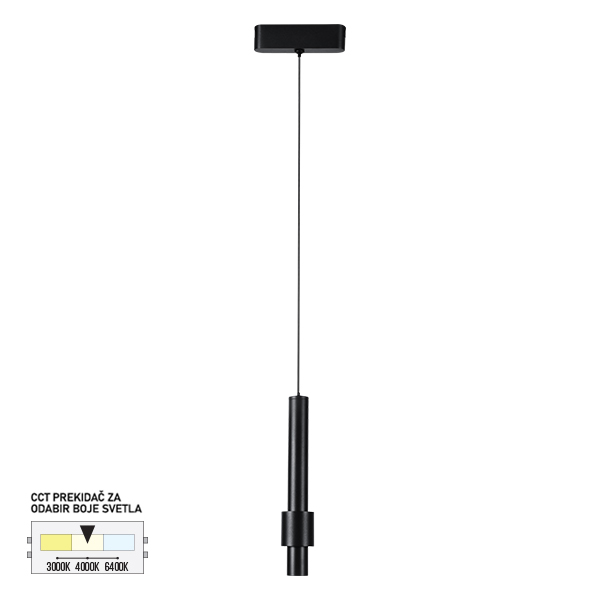 LED magnetna visilica CCT ULTRA SLIM FMS4005 7 BK SAGA LIGHT