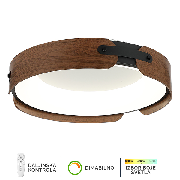 LED plafonska lampa F2097 63C BK+DWD SAGA LIGHT