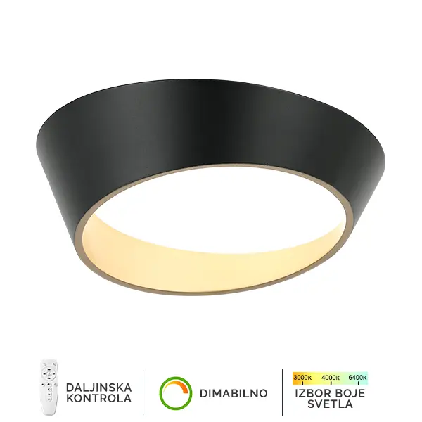 LED plafonska lampa F2098 64C BK+SG