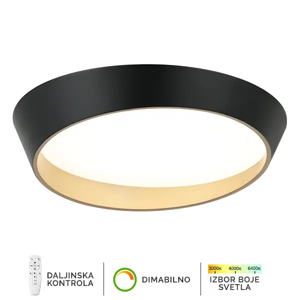 LED plafonska lampa F2098 75C BK+SG