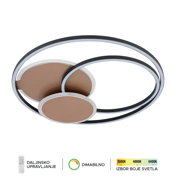 LED plafonska lampa F2102 36C BK+RG